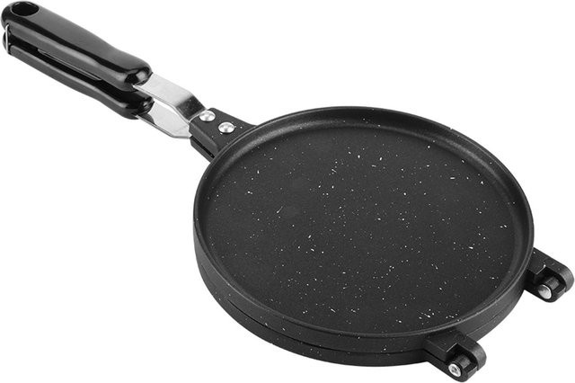 Neoglint Eierrollen-Maker runde Waffelbackform aus Aluminium mit Antihaftbeschichtung in Grau und Schwarz - Bild 1