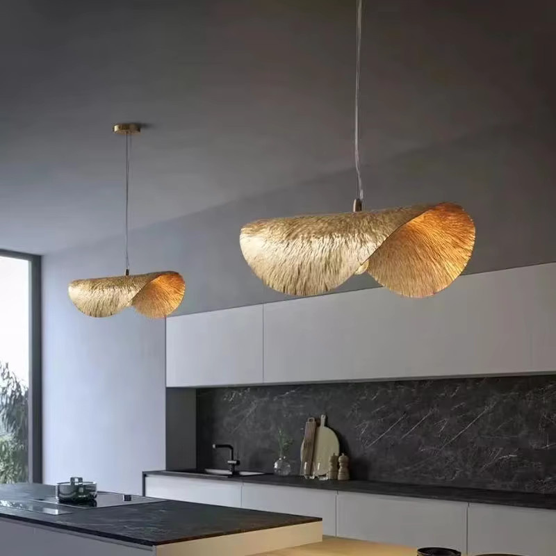 HomeLover Vintage-Pendelleuchte aus Kupfer in Lotusblatt-Design für Esszimmer und Küche - Bild 3