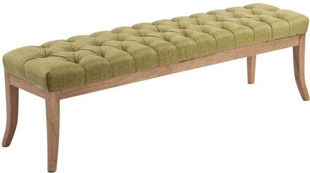 TPFLiving Sitzbank Romeo Chesterfield in Grün mit Stoffbezug, Breite: 150 cm - Bild 1