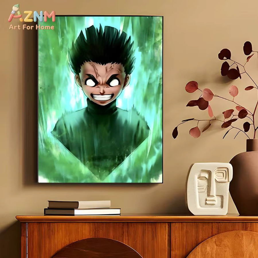 AZNM Naruto Rock Lee The Taijutsu Master Anime-Leinwandgemälde als Wandkunst in Mehrfarbig - Bild 5