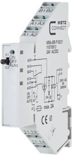 Metz Connect Koppelbaustein 24 V/AC, V/DC mit 1 Wechsler 11070813 in Weiß - Bild 1