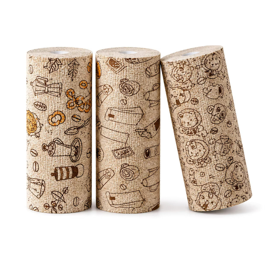 Meltset Einweg-Küchentücher beige, ölfrei und saugfähig, 20 Blatt pro Rolle, B/B: 25 x 25 cm - Bild 1
