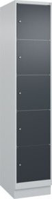 C+P Schließfachschrank Classic PLUS mit Sockel, 1 Abteil, Anthrazitgrau, B/T/H: 195 x 40 x 50 cm - Bild 1