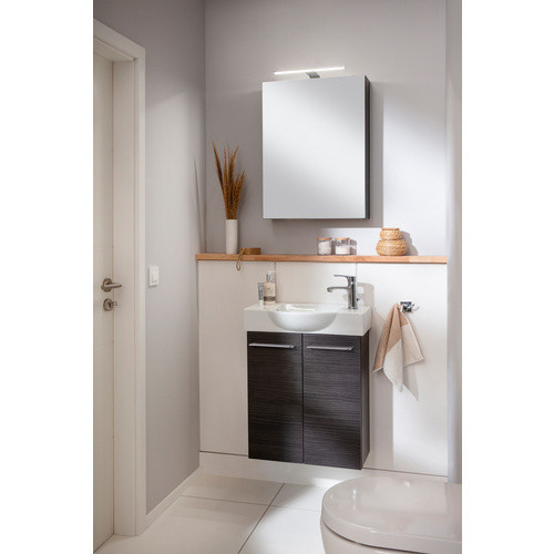 Fackelmann Spiegelschrank SBC Dark Oak mit Softclose Türen und LED-Beleuchtung, B/T/H: 50 x 15,3 x 68 cm - Bild 2