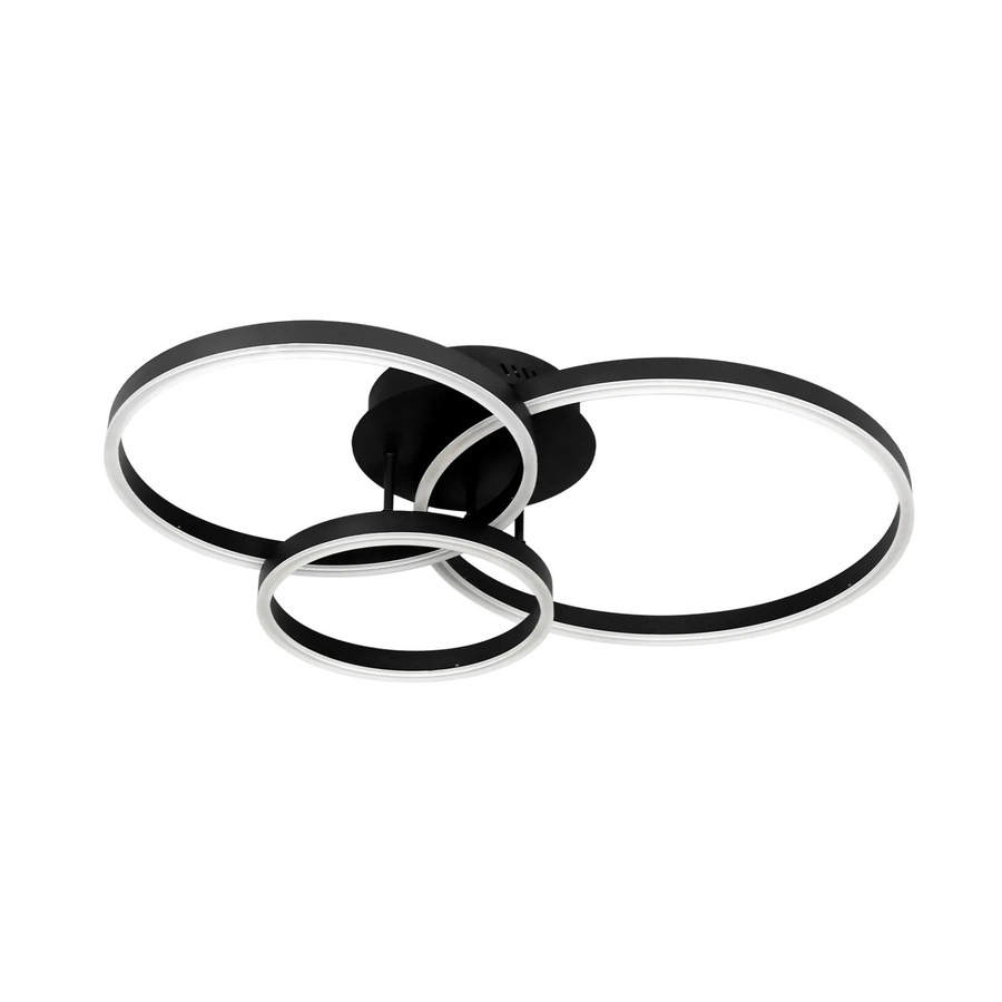 NETTLIFE LED Deckenleuchte aus Metall in Schwarz, dimmbar mit Fernbedienung, Breite: 82 cm - Bild 2