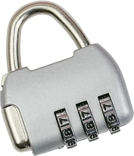 HMF Deko Zahlenschloss 3-stellig in Silber, B/H/T: 4,3 x 3,5 x 1,2 cm - Bild 1