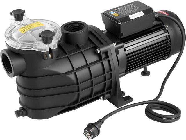 Buying Solutions MB Poolpumpe mit 3000W Leistung, 35.000 L/H Durchflussrate, 24-Stunden-Timer und Filterkorb - Bild 1