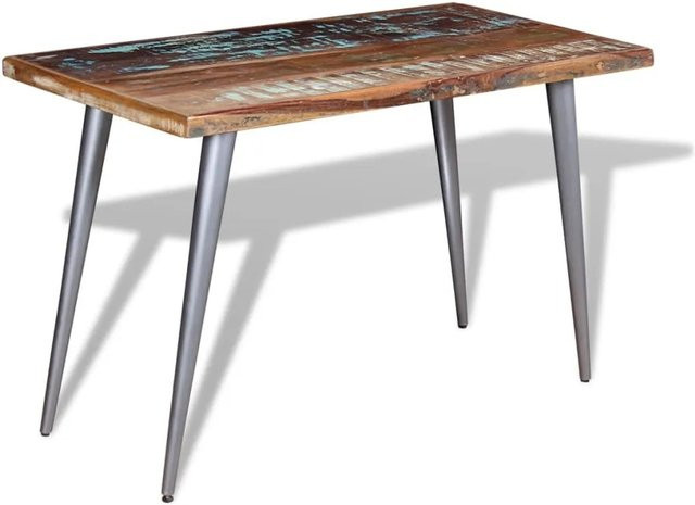 vidaXL Esstisch aus Massivholz in Braun, Rechteckig, B/T/H: 120 x 60 x 76 cm - Bild 1