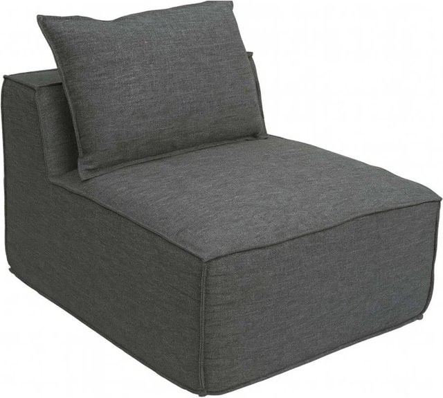 MCW Loungesessel Mittelteil Polstersessel für Sofa O54 in Dunkelgrau, Stoff/Textil, B/T/H: 63 x 75 x 97 cm - Bild 2