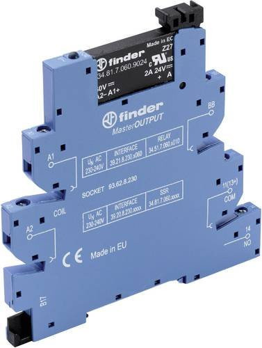 Finder Halbleiterrelais 39.20.8.230.8240 in Blau mit 2A und 230 V/AC Schaltspannung - Bild 1