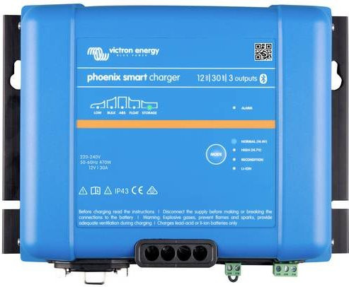 Victron Energy Phoenix Smart IP43 Bleiakku-Ladegerät 12/30 in Blau mit Bluetooth, 120-240V, max. 30A Ladestrom - Bild 1
