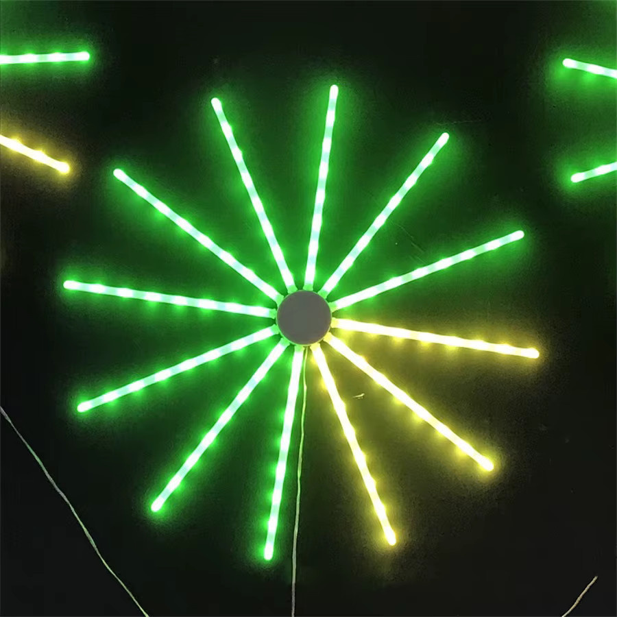 PAMNNY RGB LED Feuerwerk Lichterkette mit Fernbedienung, Wasserdichte Star-Lichtergirlande in Multicolour für Weihnachtsdeko, Garten und Party - Bild 4