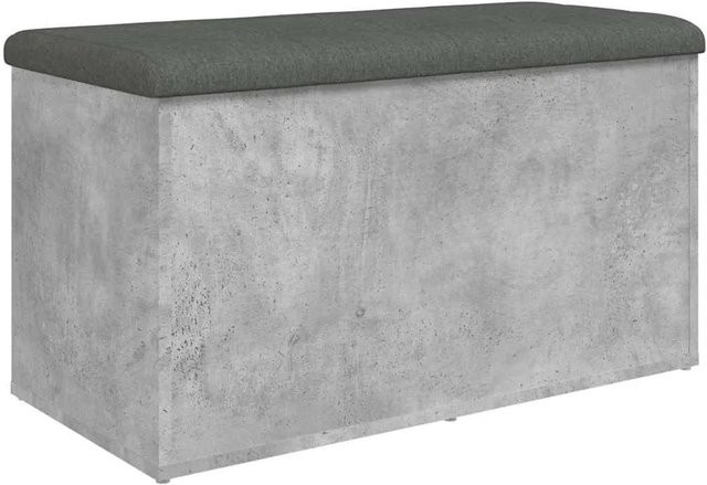 DELUKE Sitzbank JONA mit Stauraum in Betongrau, moderne Aufbewahrungsbank für Flur und Wohnzimmer, B/T/H: 82 x 42 x 45 cm - Bild 1
