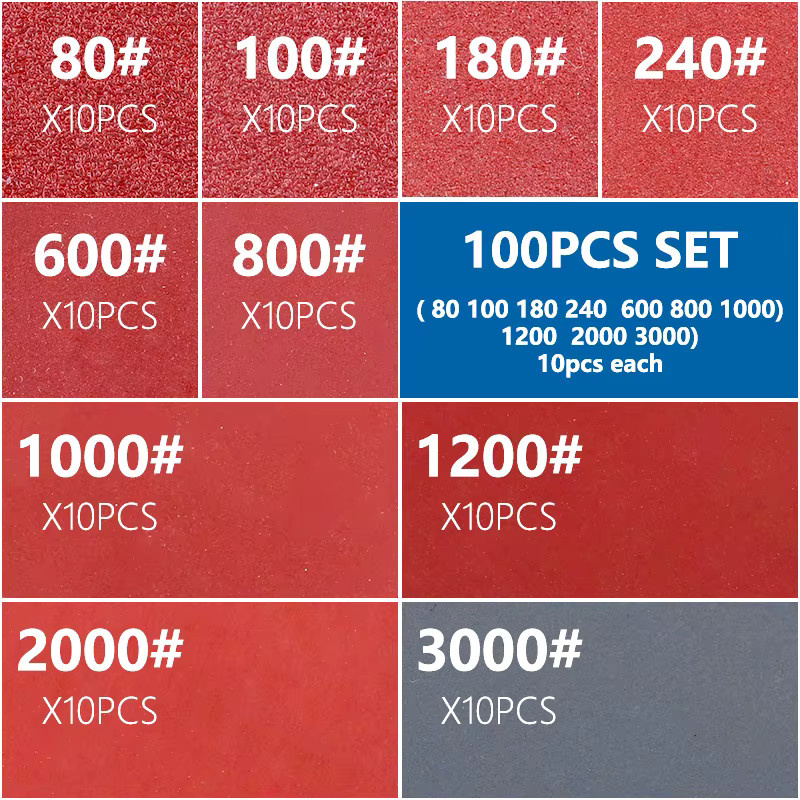 XCAN Schleifscheiben Set 100 Stück, Durchmesser: 75 mm, Körnung 80-3000, Polierscheiben für Holzbearbeitung und Rotationswerkzeuge - Bild 2