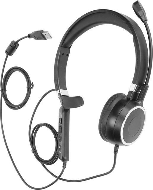 Honor Electronics USB-Business-Headset mit ENC Geräuschunterdrückung in Schwarz - Bild 1