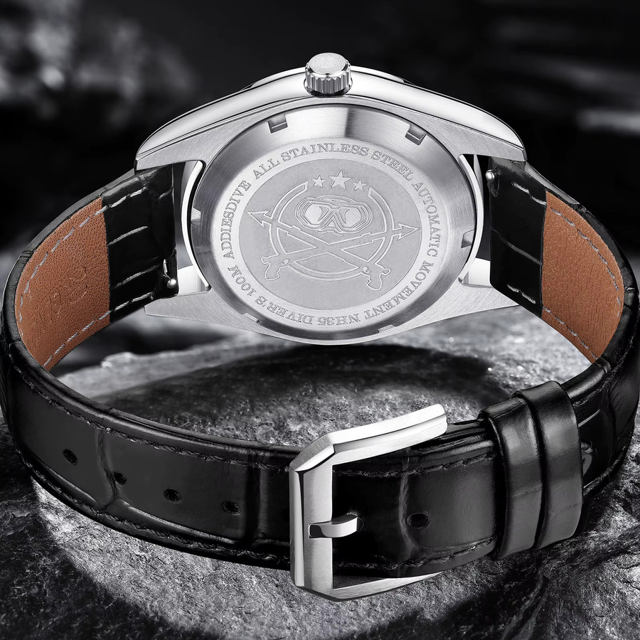 ADDIESDIVE Armbanduhr, Automatik, Edelstahl, Blau, 10 ATM, Herren - Bild 5