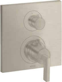 Hansgrohe Axor Citterio UP-THM Fertigmontageset mit Einhebelmischer und Absperrventil in Brushed Nickel - Bild 1