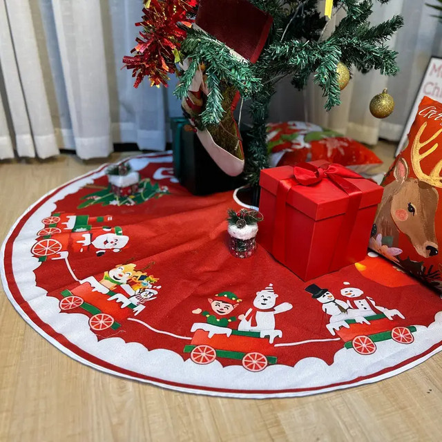 VIKAMA Weihnachtsbaumrock in Rot für deine Weihnachtsdekoration - Bild 1