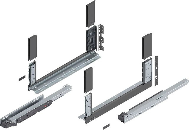 Blum Legrabox free Schubladensystem Höhe C mit Tip-On Vollauszug, Oriongrau, Länge: 500 mm, Tragkraft: 40 kg - Bild 1
