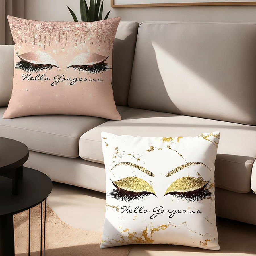 Dekorative Kissenhülle aus Peach Skin für Sofa, Auto oder Schlafzimmer, B/B: 18 x 18 cm - Bild 1