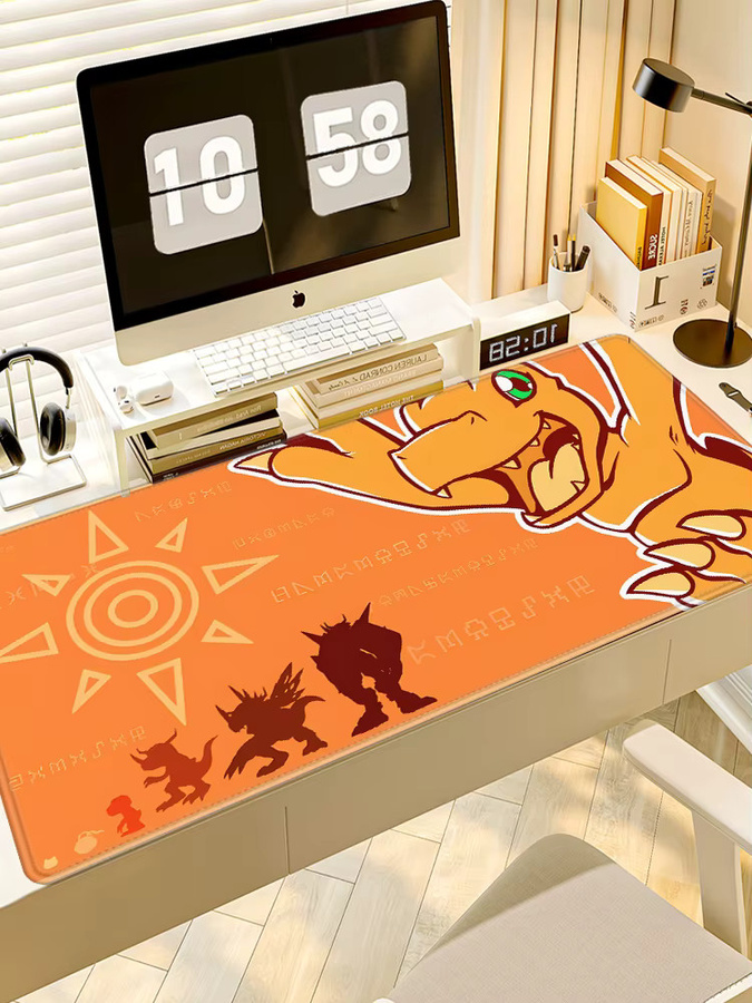 HYBXAXC D-Digimon Adventure Mauspad und Schreibtischunterlage für PC und Gamer, B/T: 900 x 400 mm - Bild 5