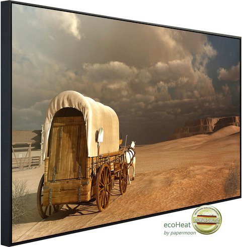 papermoon Infrarotheizung EcoHeat Western Wagon mit Matt-Effekt in Bunt, App-Steuerung und Überhitzungsschutz - Bild 1