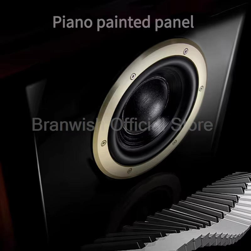 Branwish HiFi Stereo Bücherregallautsprecher Retro Holz Subwoofer in Braun, 6,5 Zoll, 4 Ohm, 100 W - Bild 2
