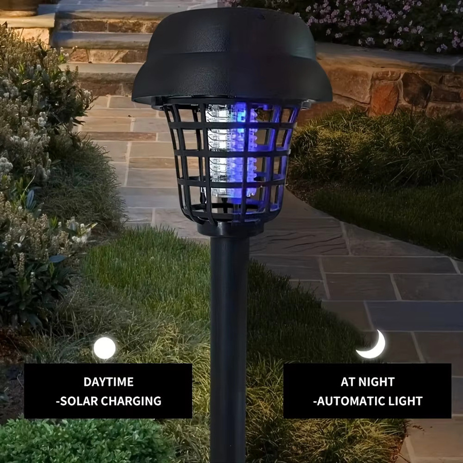 Swiatla Solar-Mückenfalle IP65 Insektenfängerlampe mit dekorativem Licht in Schwarz B/T/H: 35,5 x 9,0 x 9,0 cm - Bild 5
