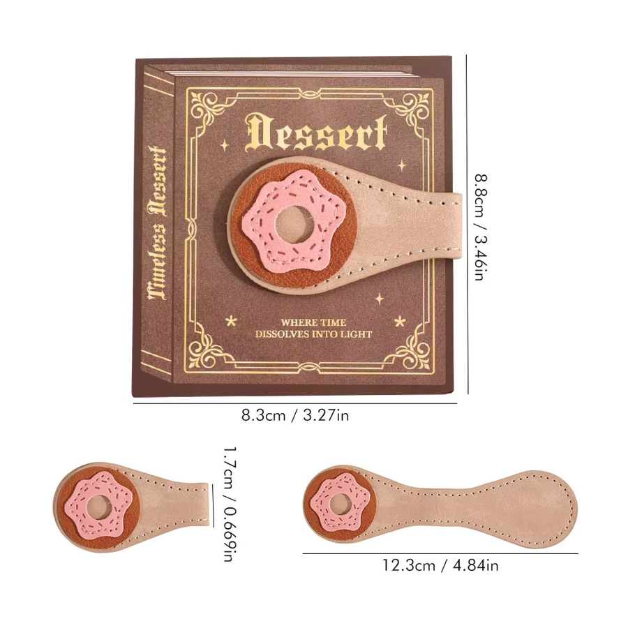 Magnetisches Leder-Lesezeichen mit Tierdesign und Quaste als Kawaii-Planer-Zubehör - Bild 2