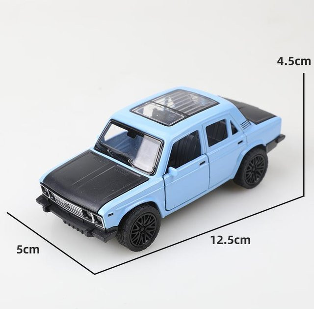 Linyi toy car Lada Russland Auto, Spielzeugfahrzeug, 1:36, grau, ab 3 Jahren - Bild 1