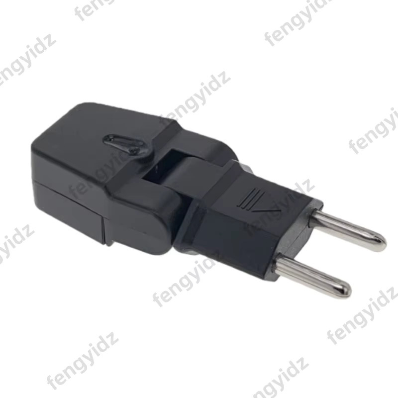 Fengyidz Drehbarer EU-Steckeradapter Schuko-Elektrosteckdose Euro-Verbinder Schwarz - Bild 1
