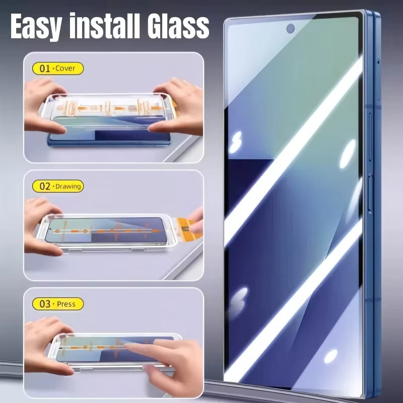 3er-Pack Premium Hartglas Displayschutz für Samsung Galaxy Z Fold 7, Z Fold 6 und Z Fold 5, transparent, HD klare Glasabdeckung - Bild 5