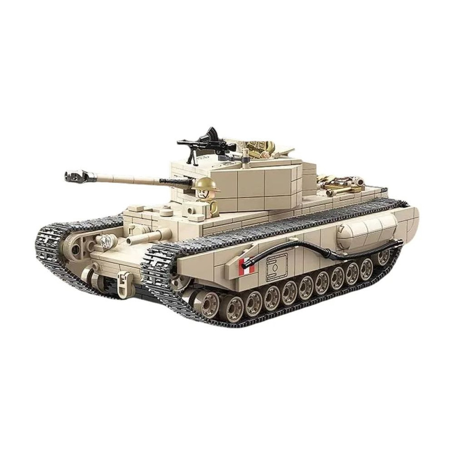 Linyi toy Churchill Infanterie-Panzerwagen Konstruktionsset 1031 Teile - Bild 2