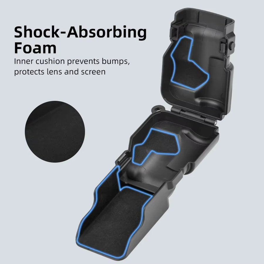 BRDRC Gimbal-Bildschirm-Schutzhülle für DJI Osmo Pocket 3 in Schwarz mit Objektivdeckel und weichem Innenfutter - Bild 3