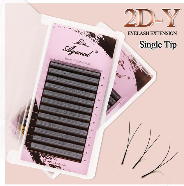 AGUUD Single Tip 2D Y Wimpernverlängerung, Mesh Net Cross Lash - Bild 1