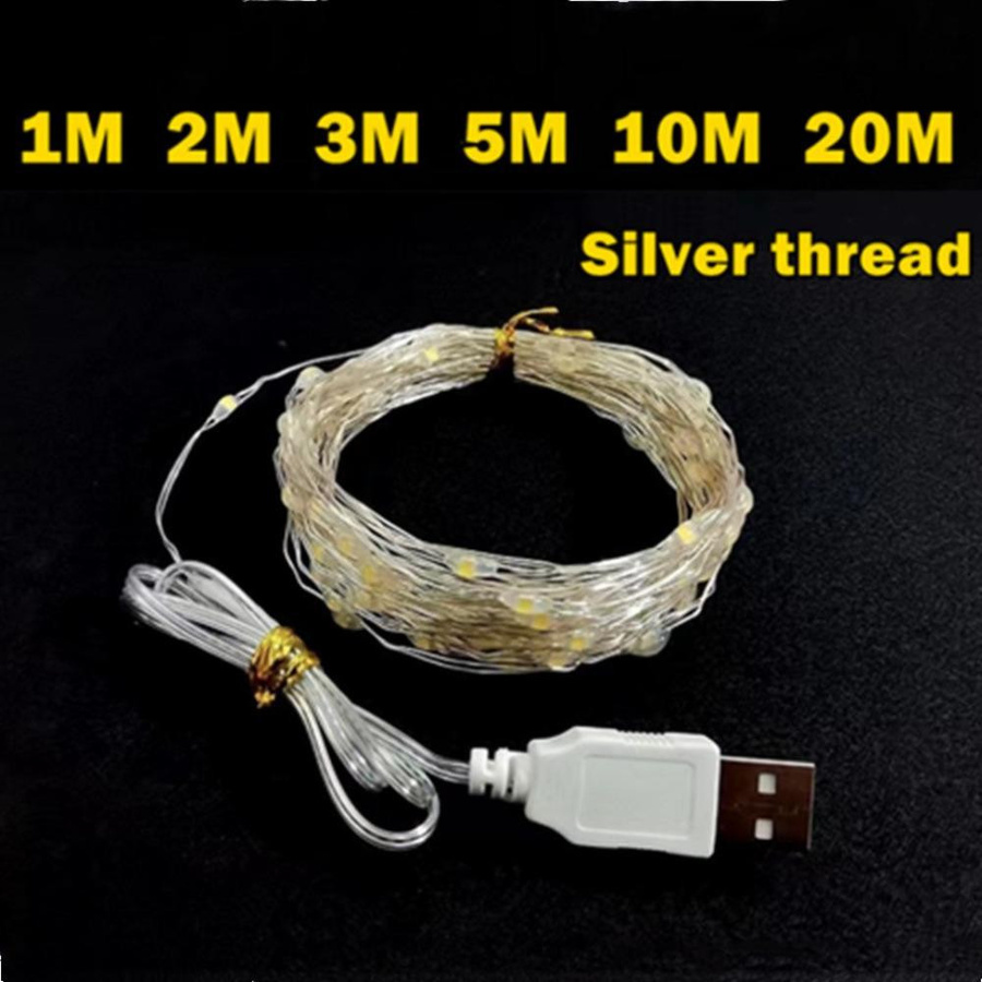 OuuZuu USB LED Lichterkette RGB Mehrfarbig mit Kupfer- und Silberdraht für Weihnachten, Hochzeit und Party, wasserdicht für Innen- und Außenbereich, Grün - Bild 6