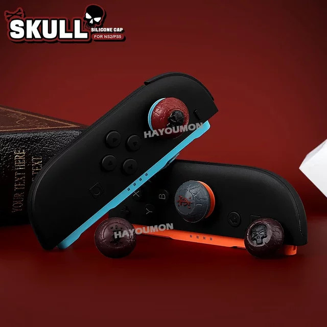Hayoumon 4er-Set Silikon-Daumengriffkappen für Nintendo Switch Joypad Controller – Rutschfeste Joystick-Kappenabdeckung als Zubehör - Bild 1
