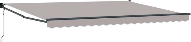 vidaXL Markise Hellgrau aus Polyester und Metall B/T/H: 450 x 300 x 165 cm - Bild 1