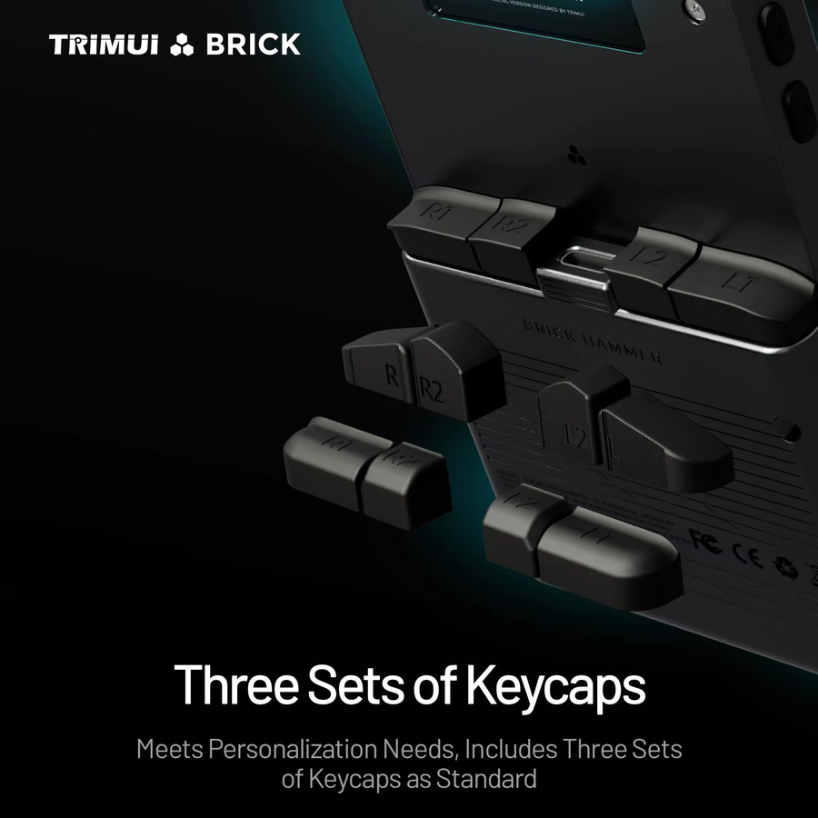 Trimui Brick Pro Tragbare Retro-Spielekonsole mit 3,95 Zoll IPS-Display in Grau - Bild 4