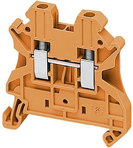 Schneider Electric NSYTRV22AR Klemmenleiste, 50 Stück, orange - Bild 1