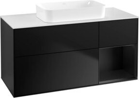 Villeroy & Boch Finion Waschtischunterschrank mit Wandbeleuchtung in Blau Lacquered, B: 120 cm, T: 60 cm - Bild 1