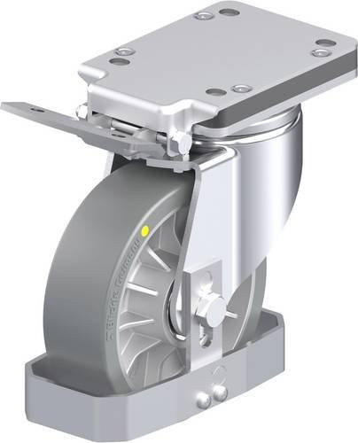 Blickle Stahlblech-Lenkrolle LH-ALTH 162K-IS-AS-FS in Silber/Grau mit 160 mm Rad-Durchmesser und 900 kg Tragfähigkeit - Bild 1