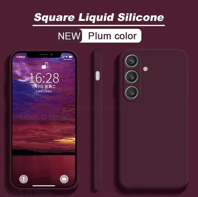 Samsung Galaxy S24 S23 S22 Ultra Plus Handyhülle aus Flüssigsilikon in Purple - Bild 1