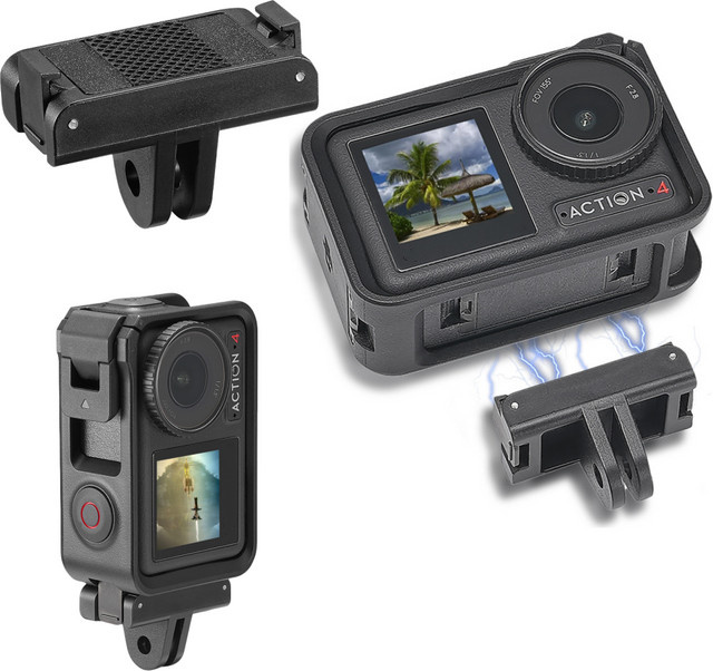 DJI Magnetischer Zwei-Klauen-Adapter mit 1/4 Gewinde für DJI Action 4 und DJI Action 3 in Schwarz - Bild 1