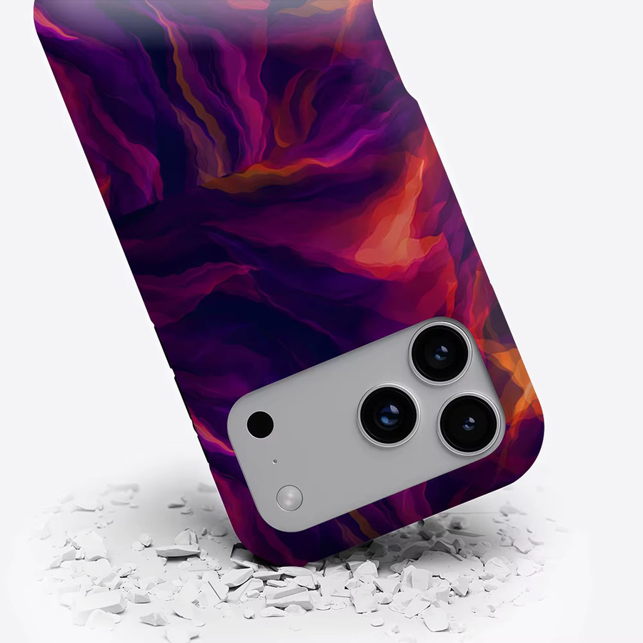 Potdemiel Aurea Case Matte Bumper MagSafe Schutzhülle für iPhone mit Wellenmuster in Lila und Orange - Bild 3