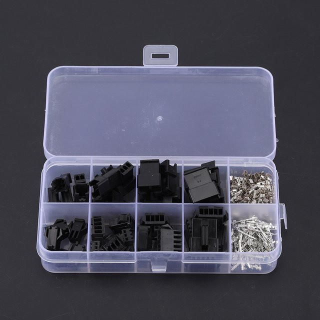 200 Stück SM-Steckverbinder Set in Schwarz mit 2, 3, 4 und 5 Polen inklusive Stecker und Buchsen für Kabelverbindungen - Bild 1