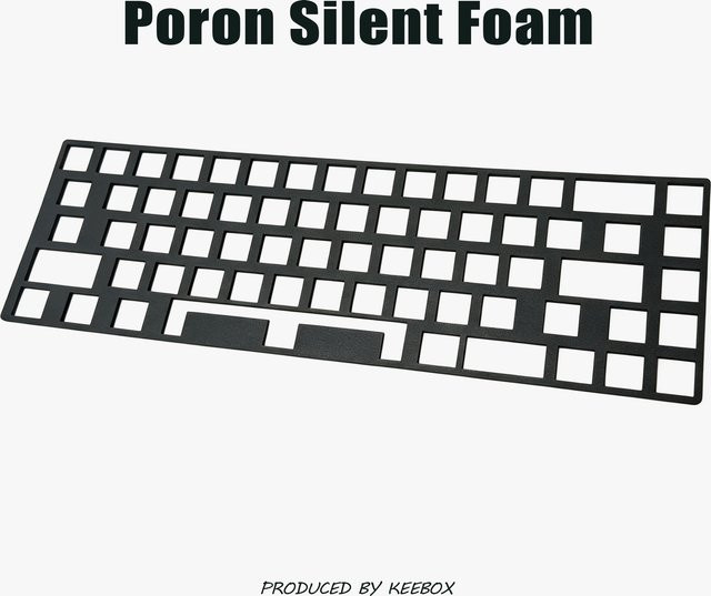 Keebox Tastatur-Positionierungsplatte aus Poron-Schaumstoff in Schwarz für mechanische Tastaturen (60, 61, 63, 68, 87, 104, Tsangan-Layout) - Bild 1