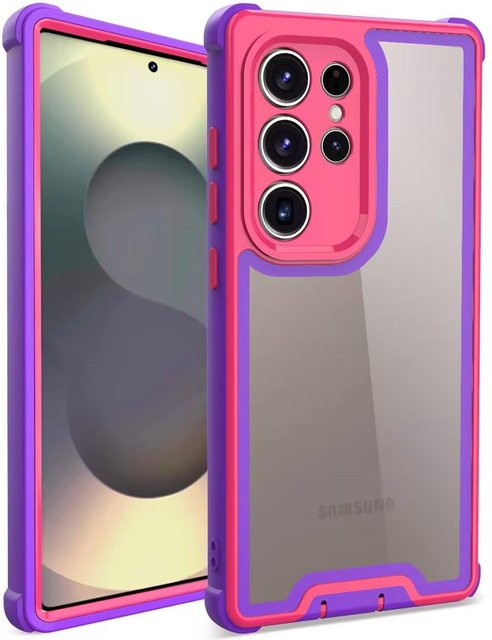 Luxus 2-in-1 Schutzhülle mit robustem PC-Frontrahmen und TPU-Stoßfänger für Samsung Galaxy S25 Ultra, S24 Ultra Plus und S25 in Purple - Bild 1