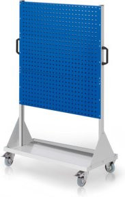 Kappes RasterMobil Rollbarer Rollcontainer mit 6 Lochplatten in Grau und Blau, Höhe: 158 cm - Bild 1