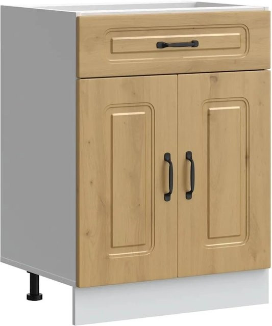 vidaXL Küchenunterschrank Kalmar in Artisan-Eiche, braun, B/T/H: 60,0 x 46,0 x 81,5 cm - Bild 1